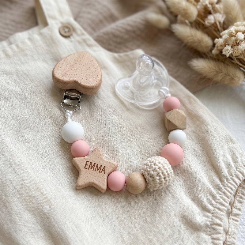 맞춤형 아기 공갈젖꼭지 클립 체인, 이름이 새겨진 실리 - Baby Teethers 리뷰 및 가격