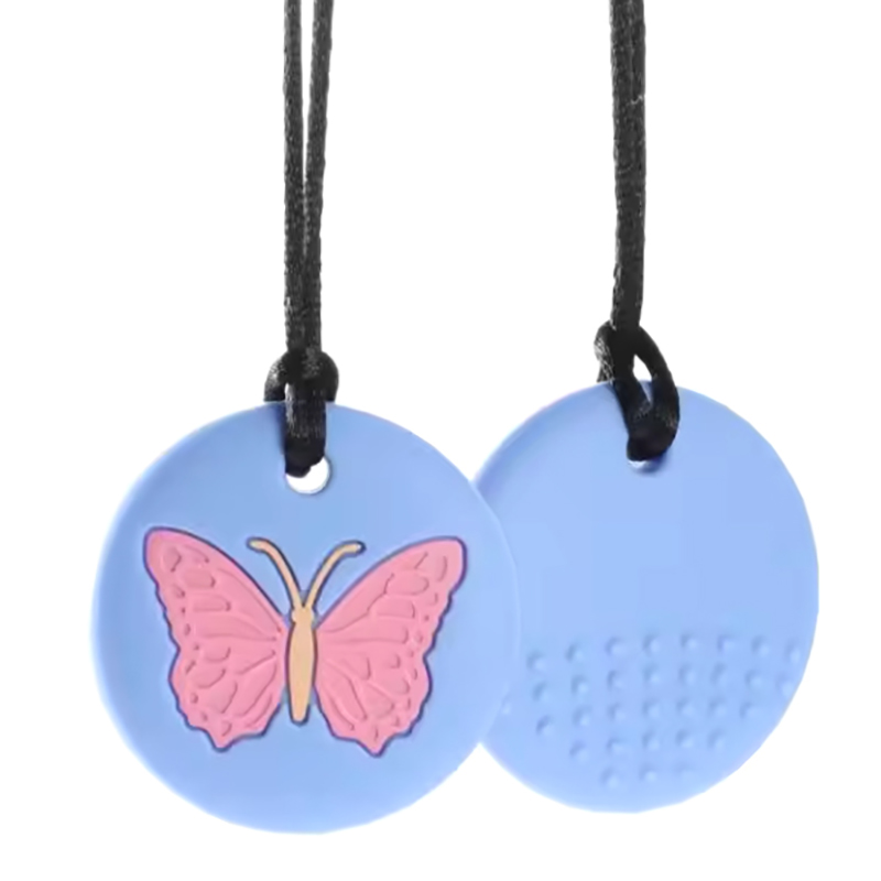 쫄깃한 목걸이 나비 모양 자폐증 ADHD 물림 방지 감 - Baby Teethers 리뷰 및 가격