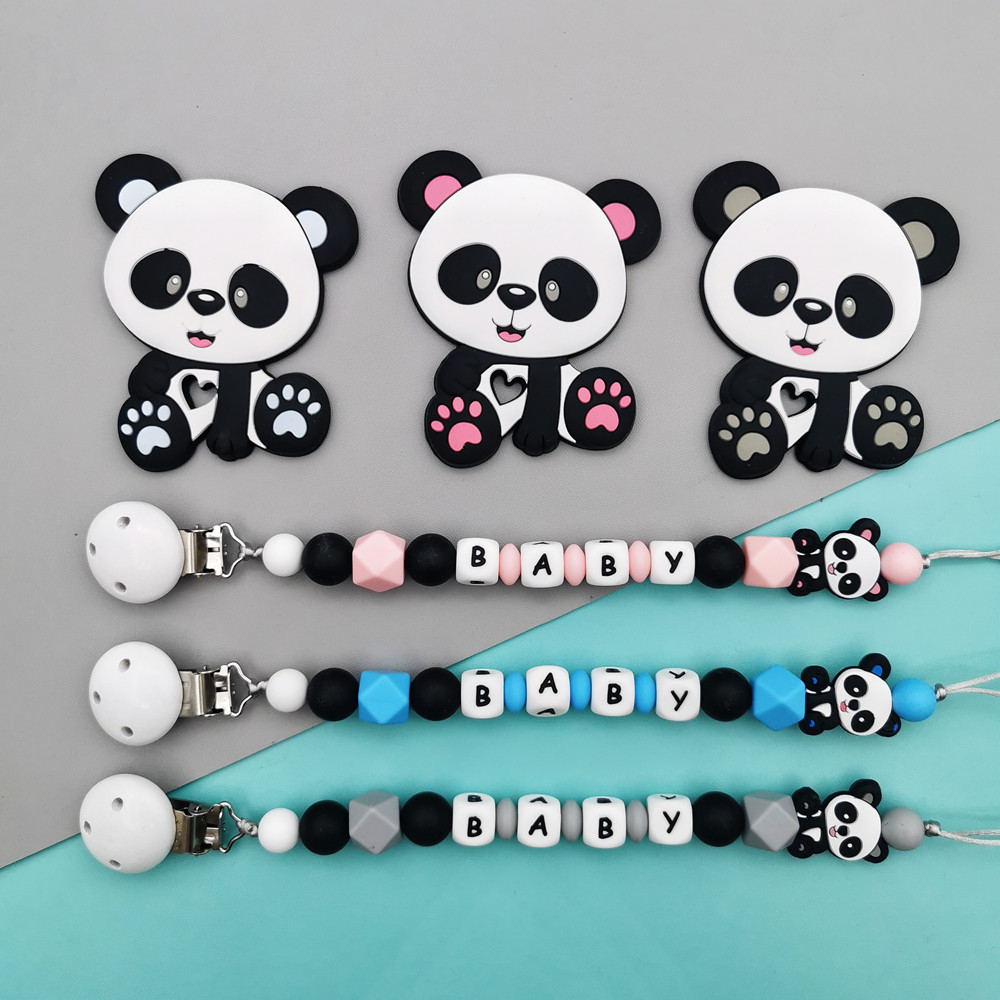 팬더 맞춤형 영어 실리콘 레터 이름 아기 실리콘 젖꼭지 - Baby Teethers 리뷰 및 가격
