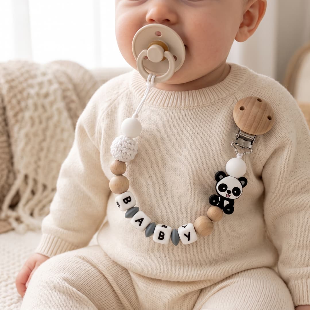 맞춤 이름 아기 공갈젖꼭지 클립 나무 실리콘 치발기 홀 - Baby Teethers 리뷰 및 가격