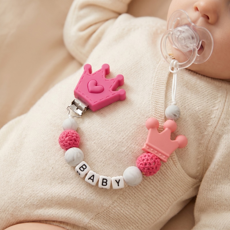 맞춤형 아기 공갈젖꼭지 클립, 이름 각인 실리콘 치발기 - Baby Teethers 리뷰 및 가격