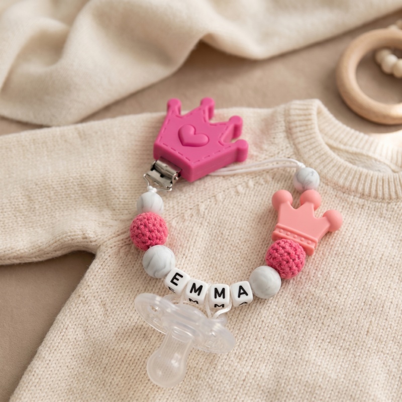 맞춤형 아기 공갈젖꼭지 클립, 이름 각인 실리콘 치발기 - Baby Teethers 리뷰 및 가격
