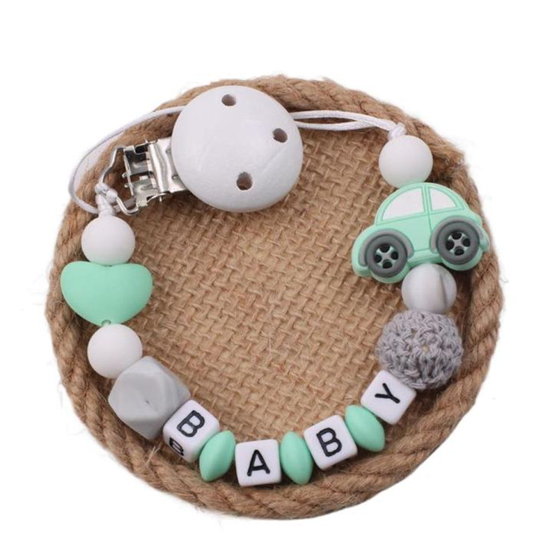 만화 아기 젖꼭지 클립 체인 맞춤형 영어 이름 비즈 치 - Baby Teethers 리뷰 및 가격