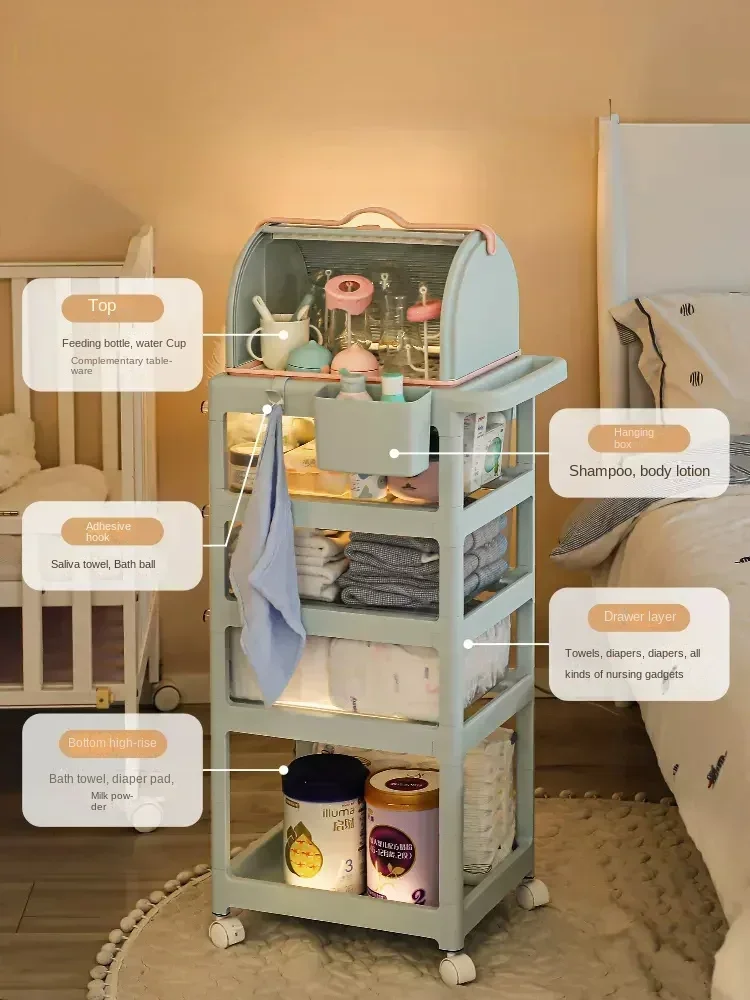 이동식 보관 랙-투명 플라스틱 트롤리, 아기 용품 정리 - Baby Products Eco Friendly 리뷰 및 가격