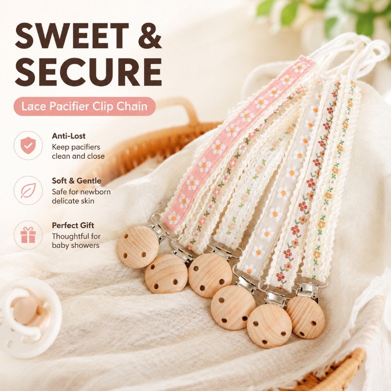 신생아용 레이스 공갈젖꼭지 클립 체인, 분실 방지 공갈 - Baby Products Dropshipping 리뷰 및 가격